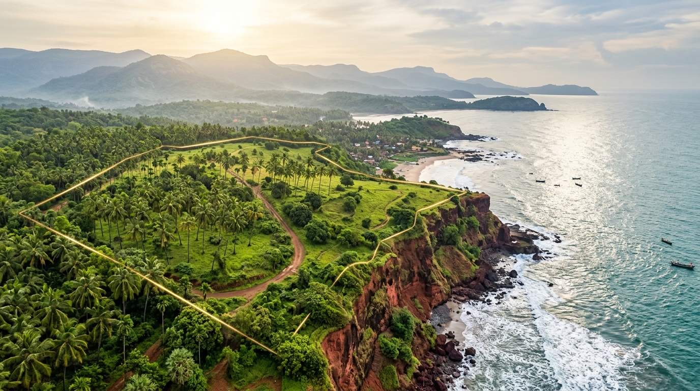 Prime Konkan Coastal Land Parcel with Demarcated Boundaries