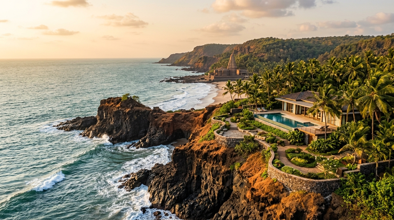 Harihareshwar Sacred Ocean Bluff & Luxury Villa Setting